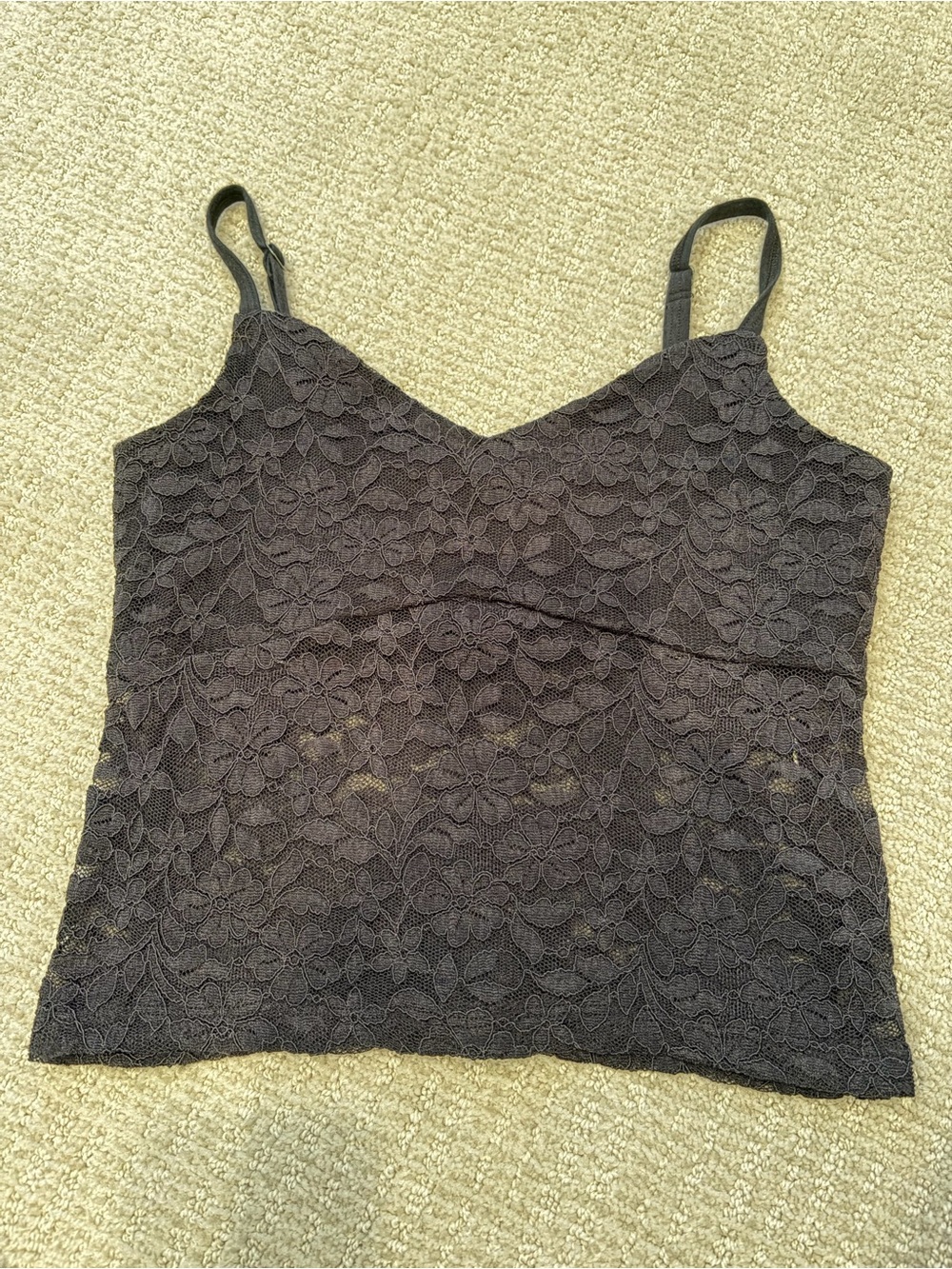 Hollister Black Floral Lace Cami